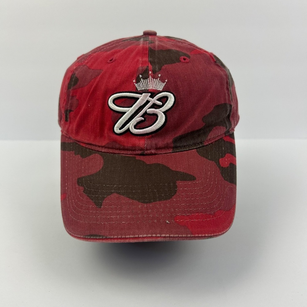 Vintage Budweiser Dale Earnhardt Hat Cap Strap Back Adjustable Red Woodland Camo